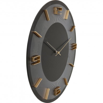 Horloge murale Leonardo noire Kare Design