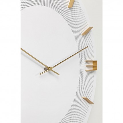 Wall Clock Leonardo White/Gold Kare Design