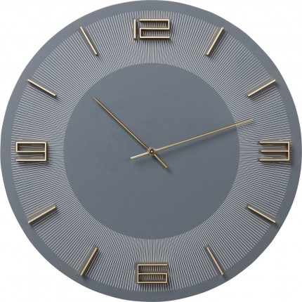 Wall Clock Leonardo Grey/Gold Kare Design