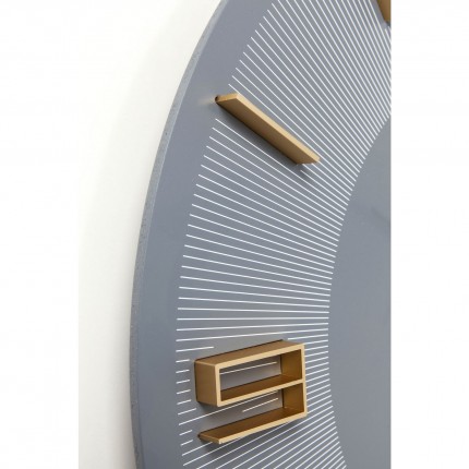 Wall Clock Leonardo Grey/Gold Kare Design