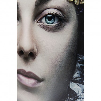 Wandfoto bloem kunst vrouw 120x120cm Kare Design