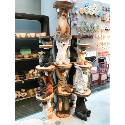 Bijzettafel Animal beer zwart Kare Design