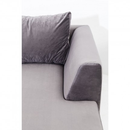 Corner Sofa Black Gianna Velvet Grey Left Kare Design