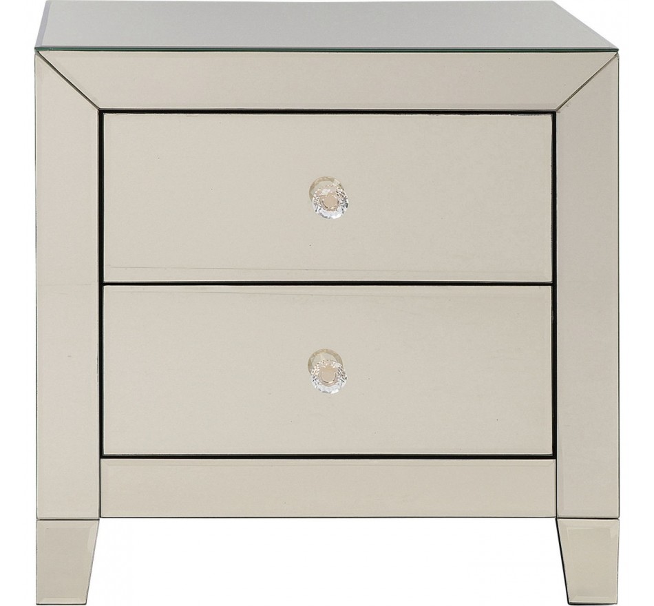 Chevet Luxury 2 tiroirs champagne Kare Design