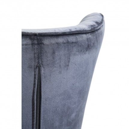 Armchair Tudor velvet black Kare Design