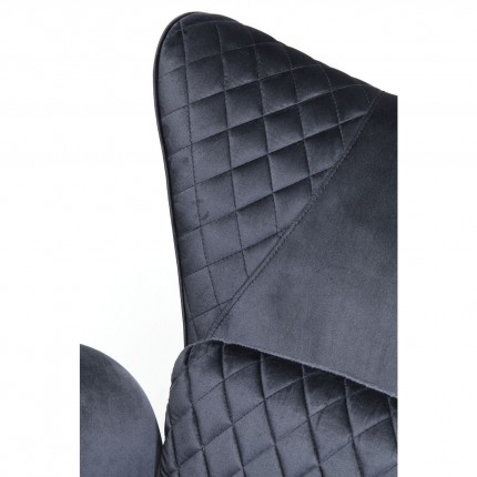 Fauteuil Tudor fluweel zwart Kare Design