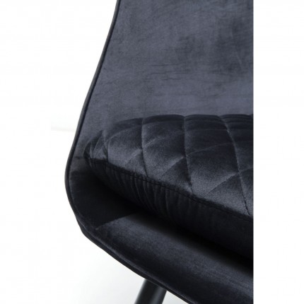 Armchair Tudor velvet black Kare Design