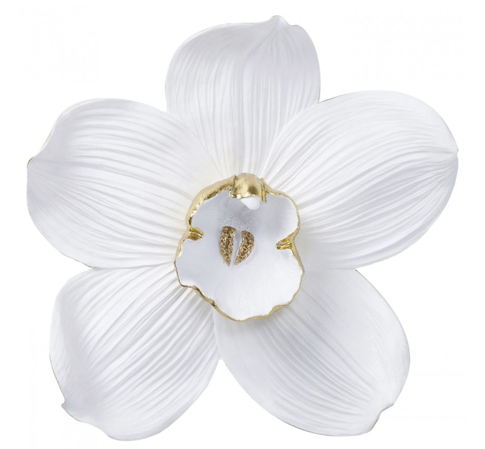 Déco murale orchidée blanche 54cm Kare Design