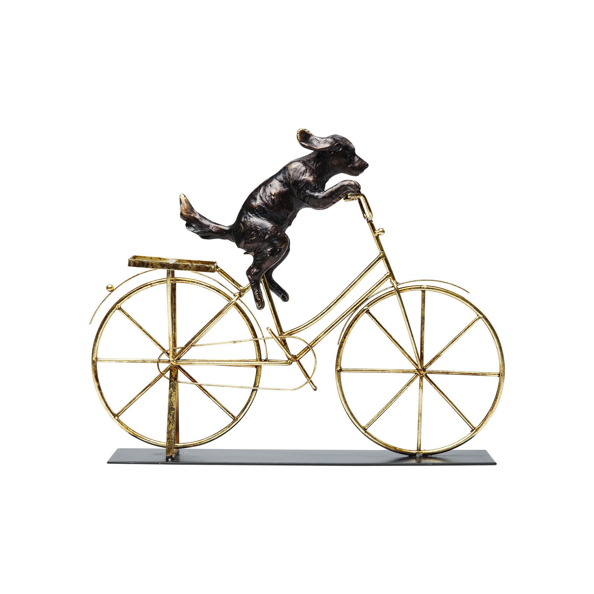 Deco Object Dog With Bicycle Kare Design