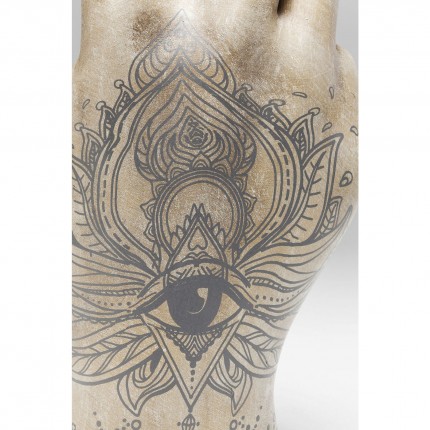 Deco Hand Victory Tattoo Eye 36cm Kare Design