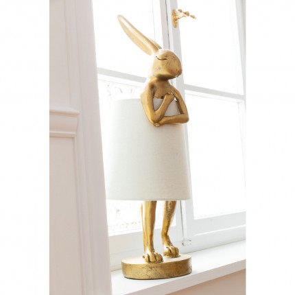 Table Lamp Animal Rabbit Gold Kare Design