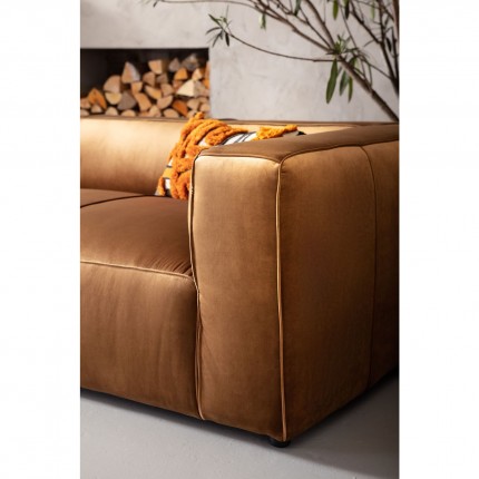 Sofa Cubetto Velvet Braun 2,5-Seater Kare Design