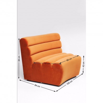 Sofa Element Wave Orange Kare Design