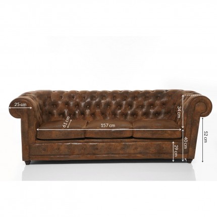 Sofa 3-Zits Oxford Vintage Kare Design