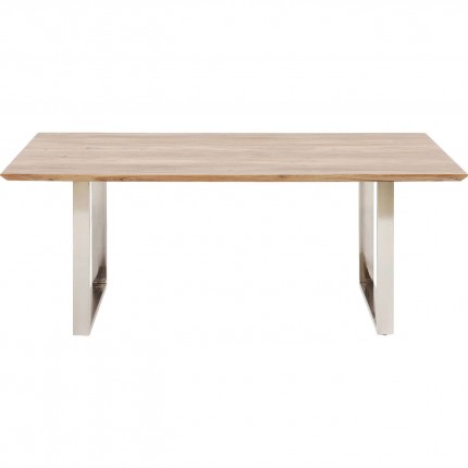 Eettafel Symphony 160x80cm acacia chroom Kare Design