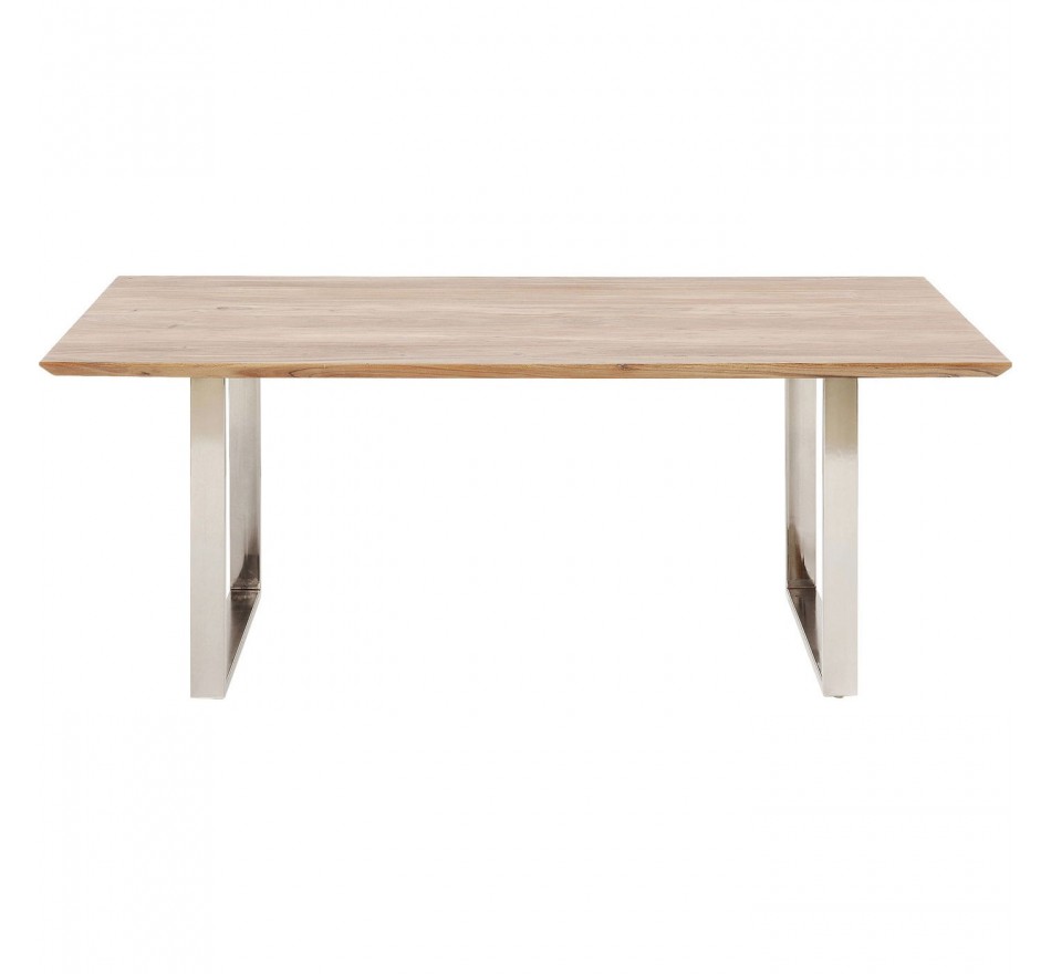 Eettafel Symphony 160x80cm acacia chroom Kare Design