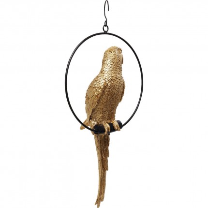 Deco Swinging Parrot Gold Kare Design