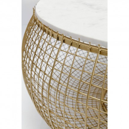 Coffee Table Cesta Marble Gold Ø100cm Kare Design