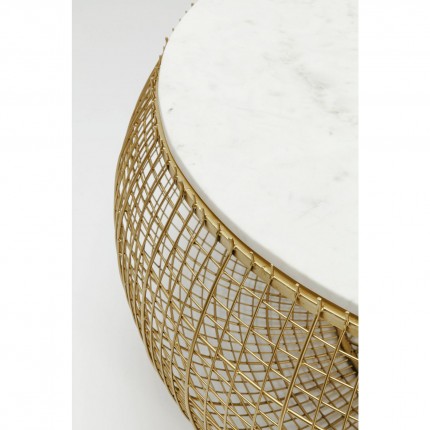 Salontafel Cesta Marble Gouden Ø100cm Kare Design