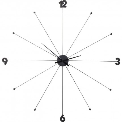 Wall Clock Like Umbrella Black Kare Design