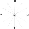 Horloge Umbrella Chrome et Noir Kare Design