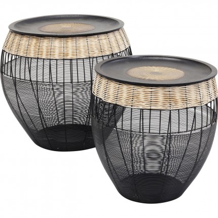 Side Table African Drums (2/Set) Kare Design