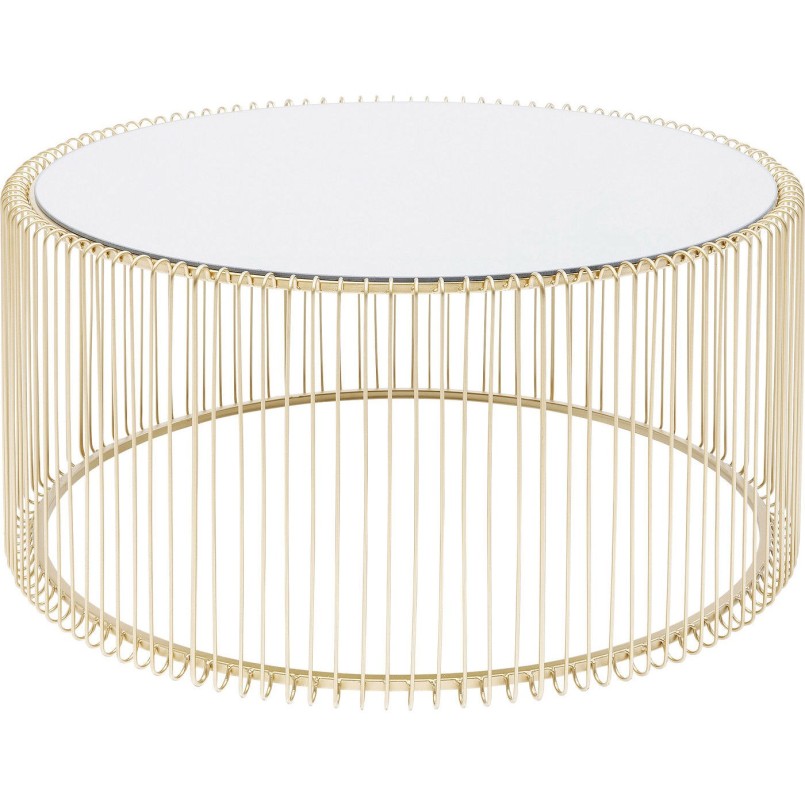 Table basse Wire laiton 80cm Kare Design