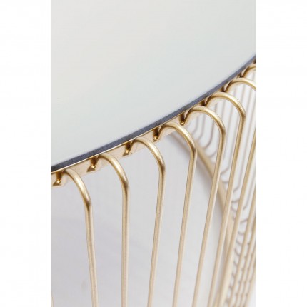 Coffee Table Wire Uno Brass Ø80cm Kare Design