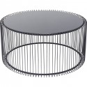 Table basse ronde Wire 80cm noire Kare Design