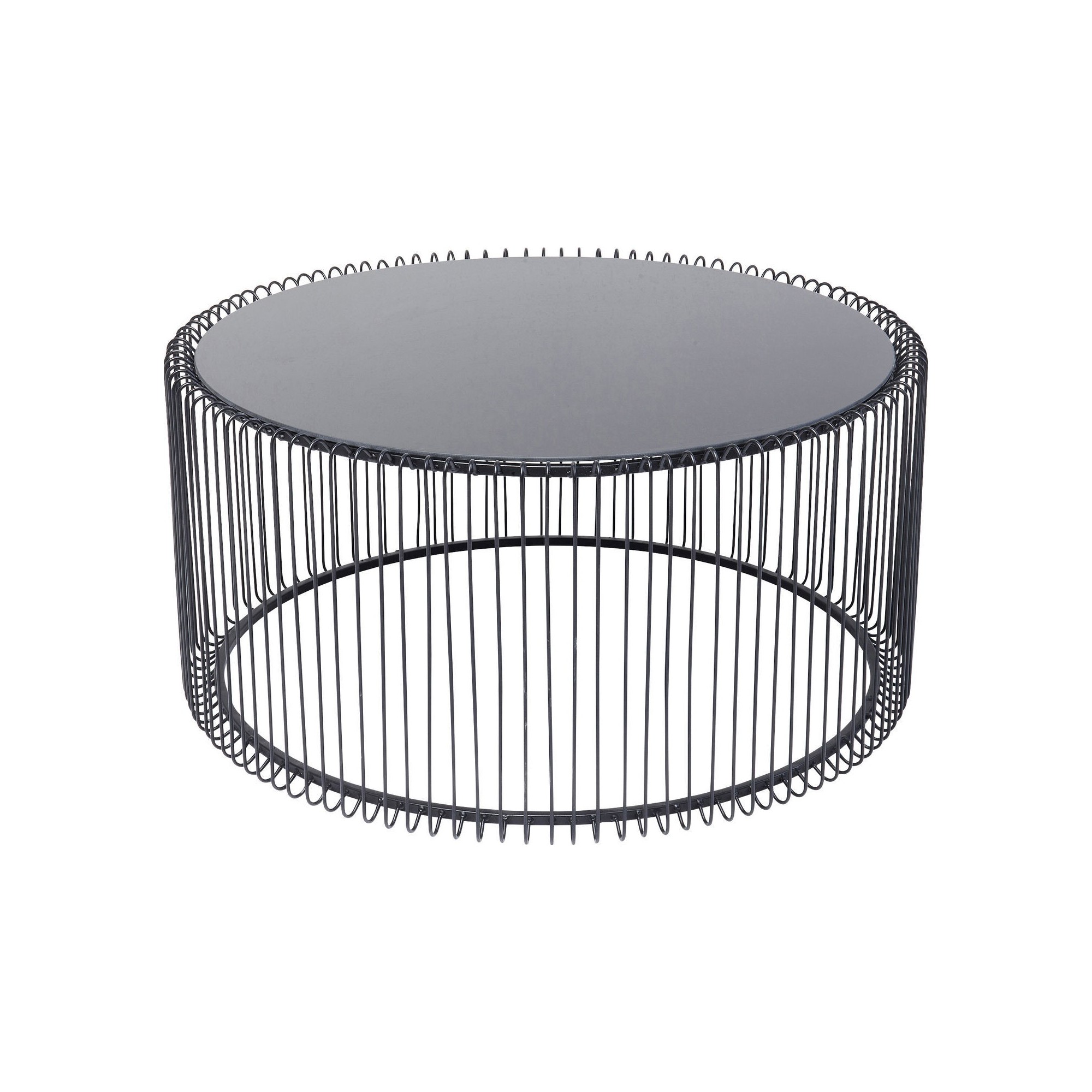 Coffee Table Wire Uno Black Ø80cm Kare Design