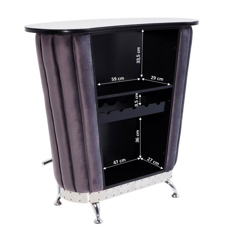 Bar After Work velours gris Kare Design