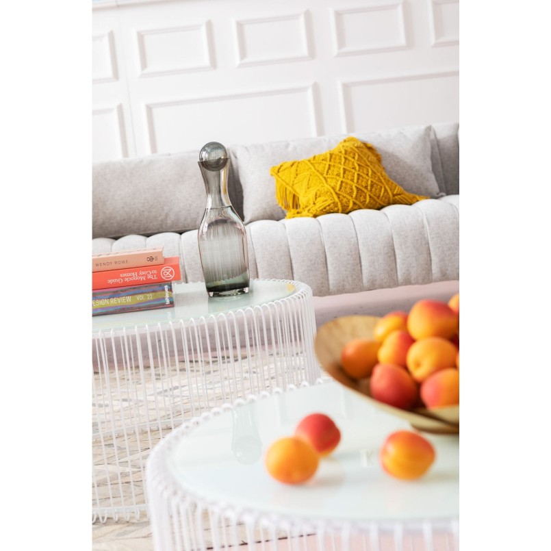 Tables basses Wire blanche 2/set Kare Design