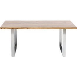 Table Jackie chêne-chromé 160x80