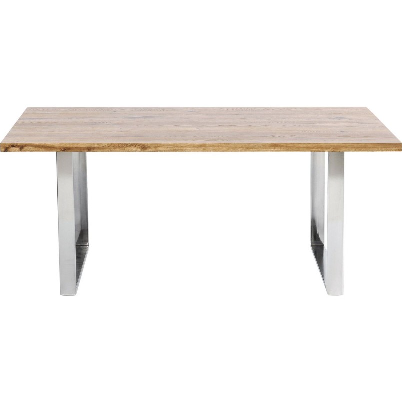 Table Jackie chêne-chromé 160x80