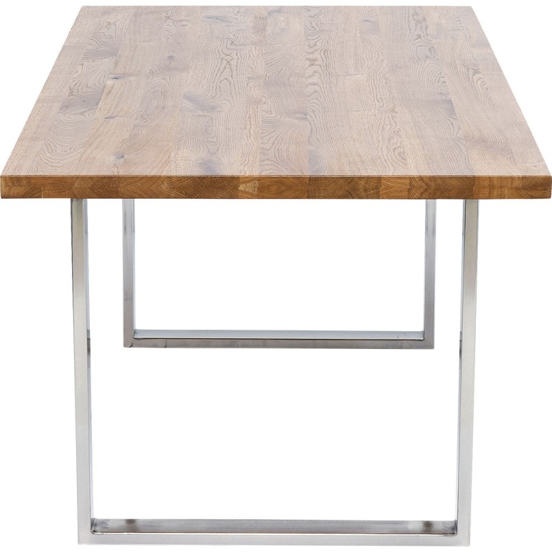 Table Jackie chêne-chromé 160x80