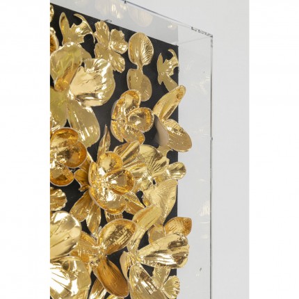 Deco Frame Gold Flower 60x60cm Kare Design