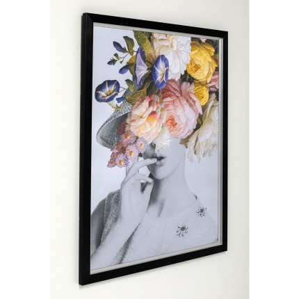 Framed Picture Flower Lady Pastel 152x117cm Kare Design