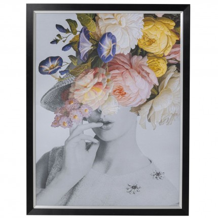 Tableau Frame Flower Lady Pastel 152x117cm