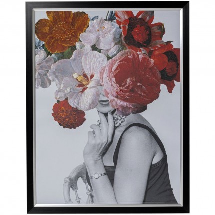 Tableau Frame Flower Lady 152x117cm