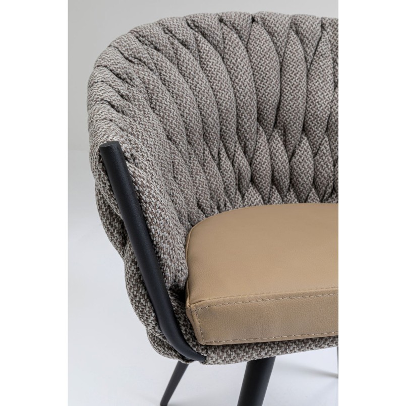 Chaise à./acc.  Knot Tweed