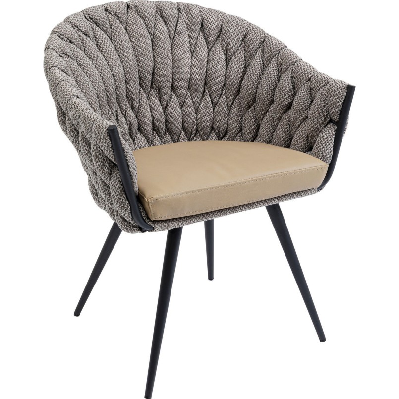 Chaise à./acc.  Knot Tweed