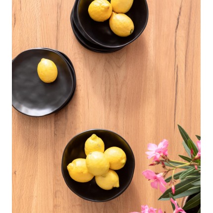 Assiettes creuses Organic 22cm noires set de 4 Kare Design