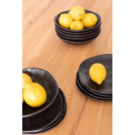Assiettes Organic 20cm noires set de 4 Kare Design