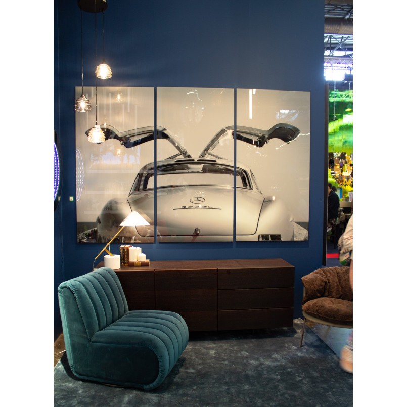 Tableau en verre Triptychon Oldtimer Back 160x240c