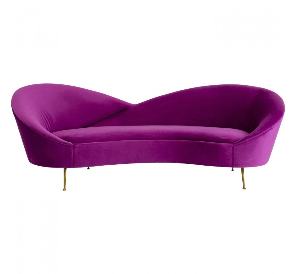 Sofa Night Fever 3-Zits fluweel paars Kare Design