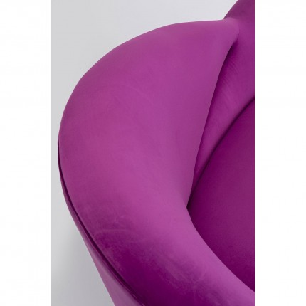Sofa Night Fever paars fluweel 3-Zits Kare Design