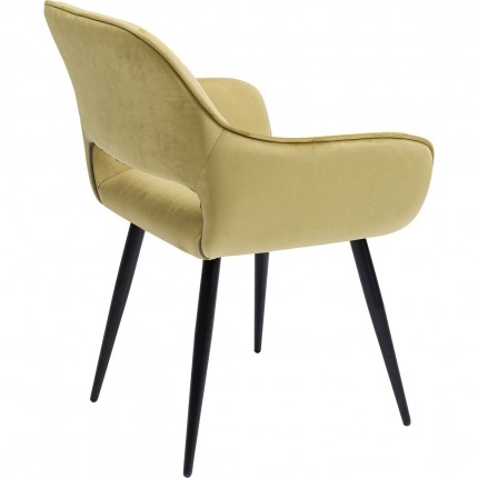 Chair with armrests San Francisco Light Green Kare Design