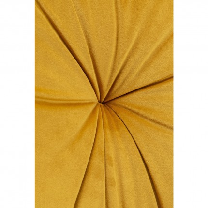 Stoel met armleuningen Mila geel fluweel Kare Design