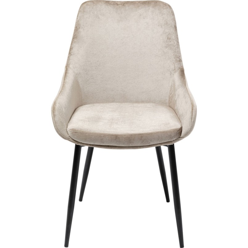 Chaise East Side velours beige XL Kare Design