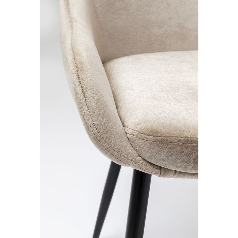 Chaise East Side velours beige XL Kare Design